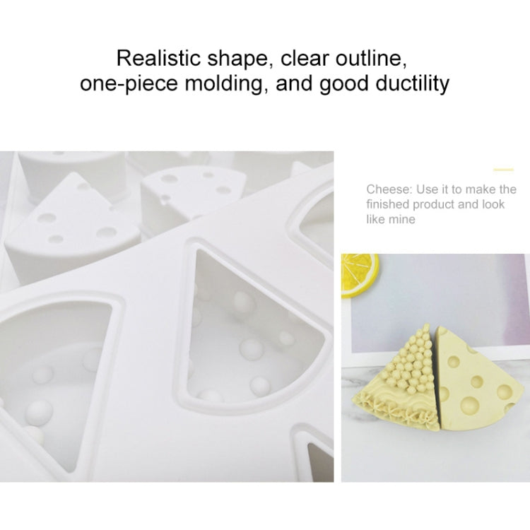 DIY Brushed Cheese Cake Handmade Soap Scented Candle Silicone Mold, Specification: 8 Medium Cheese