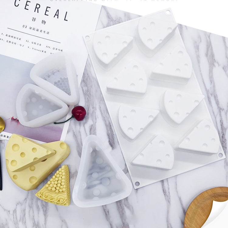 DIY Brushed Cheese Cake Handmade Soap Scented Candle Silicone Mold, Specification: 8 Medium Cheese