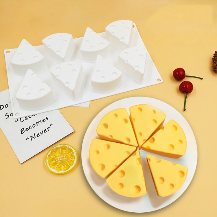 DIY Brushed Cheese Cake Handmade Soap Scented Candle Silicone Mold, Specification: 8 Medium Cheese
