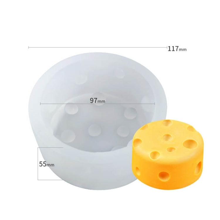 DIY Brushed Cheese Cake Handmade Soap Scented Candle Silicone Mold, Specification: Round Cheese