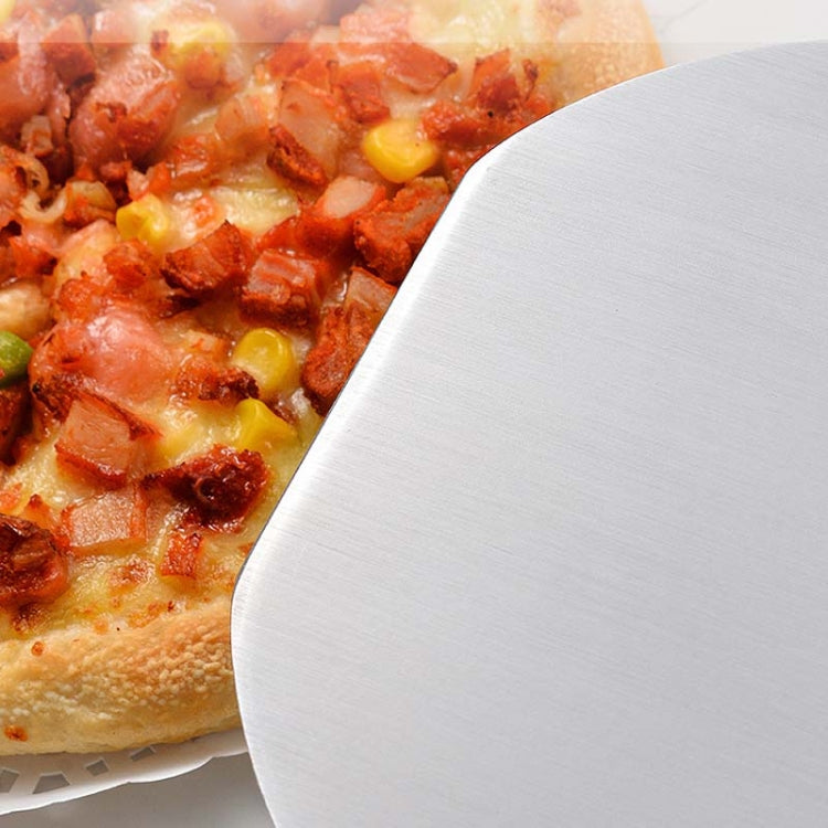 2 PCS 8 Inch Stainless Steel Flat-Head Pizza Shovel Solid Wood Handle Cake Teppanyaki Transfer Shovel