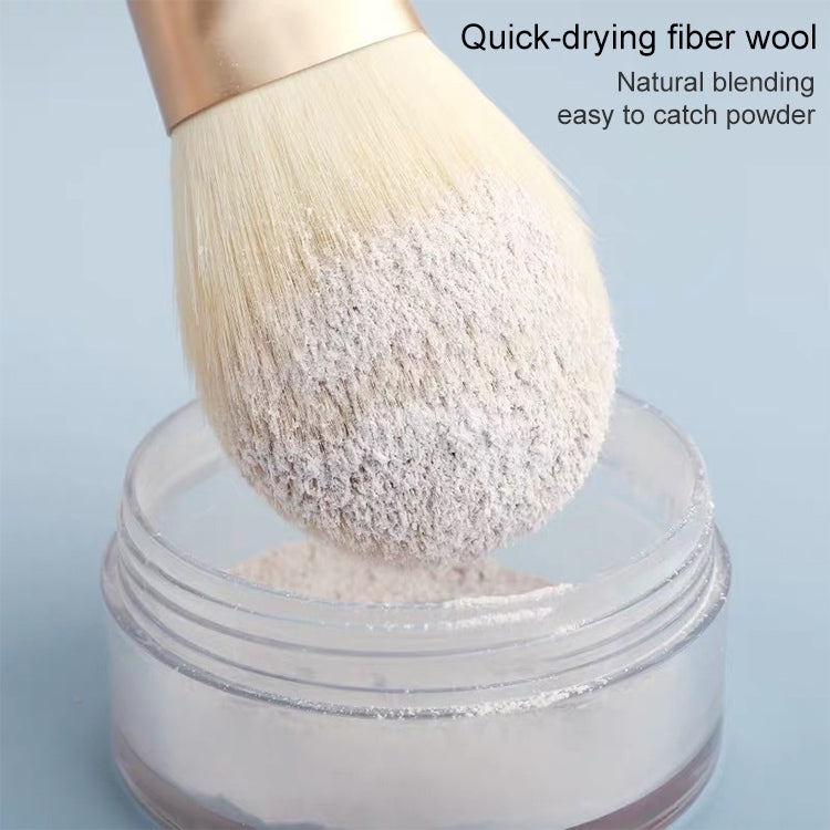 10 PCS / Set Makeup Brush Corn Silk Fiber Hair Loose Powder Brush Face And Eye Makeup Brush, Style:With Blue Bag