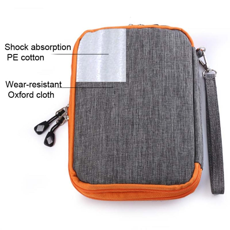 Double Layer Digital Storage Bag Data Cable Finishing Bag Elastic Waterproof Portable Electronic Storage Bag, Size:28x20x3.5cm