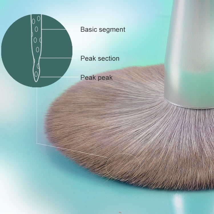 Makeup Brush Corn Silk Fiber Hair Can Washing Makeup Brush, Style:Green Loose Powder Brush+5 PCS Eye Shadow Brush