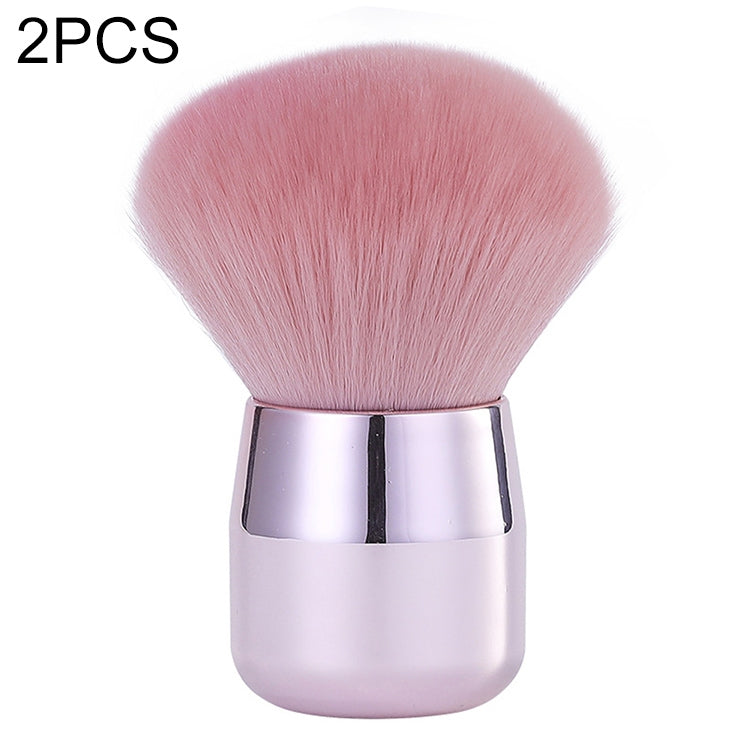 2 PCS Loose Powder Brush Mushroom Head Makeup Brush Set Makeup Powder Brush Soft Hair Blush Brush