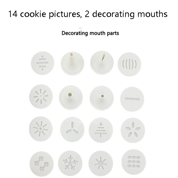 16 in 1 DIY Cake Decorating Mouth Biscuit Machine Biscuit Cookie Puff Decorating Mouth Electric Cream Gun Set