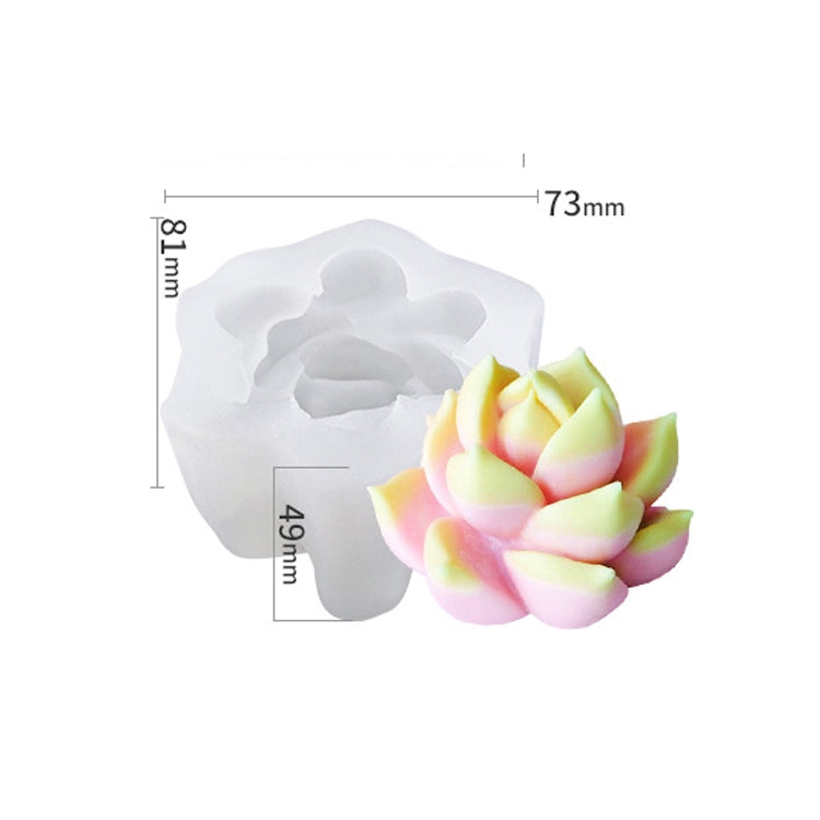 SX-ZW-192 Fleshy Three-Dimensional Candle Silicone Mold DIY Handmade Soap Aromatherapy Epoxy Mold