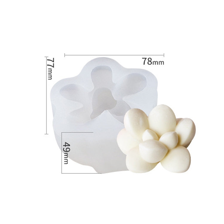 SX-ZW-194 Fleshy Three-Dimensional Candle Silicone Mold DIY Handmade Soap Aromatherapy Epoxy Mold