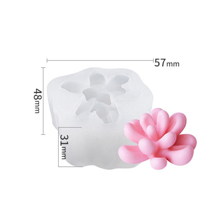 SX-ZW-197 Fleshy Three-Dimensional Candle Silicone Mold DIY Handmade Soap Aromatherapy Epoxy Mold