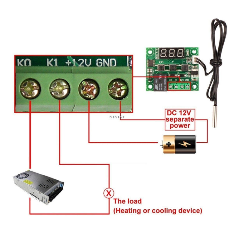 XH-W1209 Digital Cool/Heat Temperature Thermostat Thermometer Controller On/Off Switch