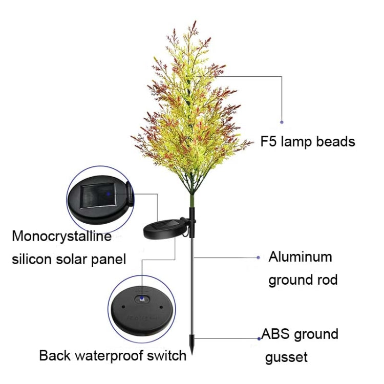 Solar LED Simulation Tree Lawn Light Christmas Decoration Outdoor Courtyard Garden Landscape Lamp