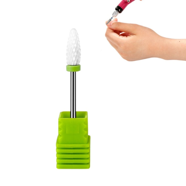 3 PCS Manicure Ceramic Round Grinding Head, Specification: C Cyan Coarse Teeth