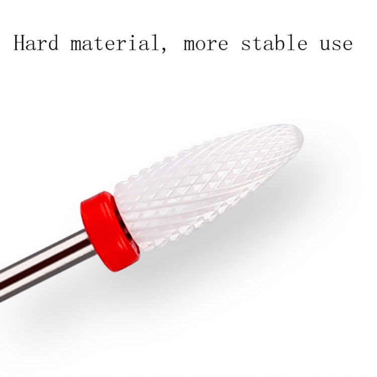 3 PCS Manicure Ceramic Round Grinding Head, Specification: C Cyan Coarse Teeth