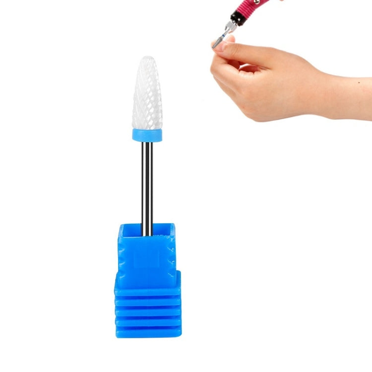 3 PCS Manicure Ceramic Round Grinding Head, Specification: M Blue Middle Tooth