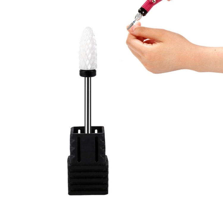 3 PCS Manicure Ceramic Round Grinding Head, Specification: XC Thickened Teeth