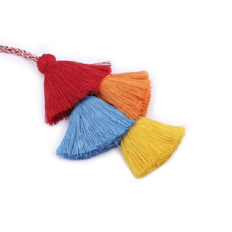 DIY Hand-Woven Bohemian Long Tassel Bag Pendant Keychain Hair Ball Pendant