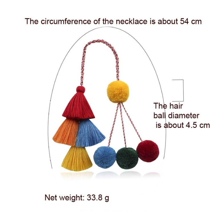 DIY Hand-Woven Bohemian Long Tassel Bag Pendant Keychain Hair Ball Pendant