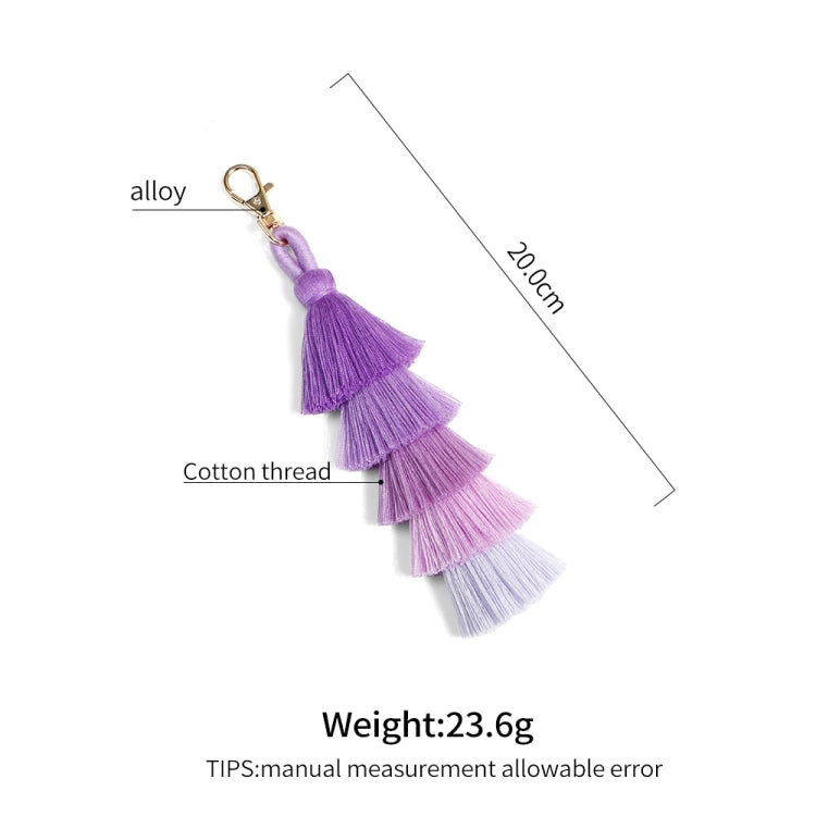 2 PCS Personality Creative Jewelry Pendant Bohemia Tassel Jewelry Pendant Hand-Woven Rope Knot Bag Keychain, Style:K68009