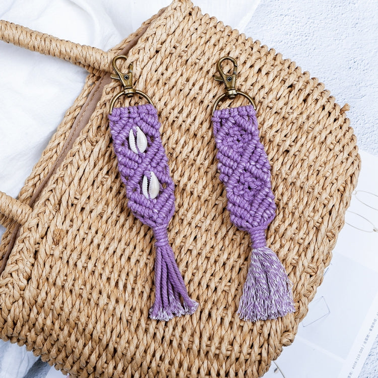 2 PCS Personality Creative Jewelry Pendant Bohemia Tassel Jewelry Pendant Hand-Woven Rope Knot Bag Keychain, Style:K68009