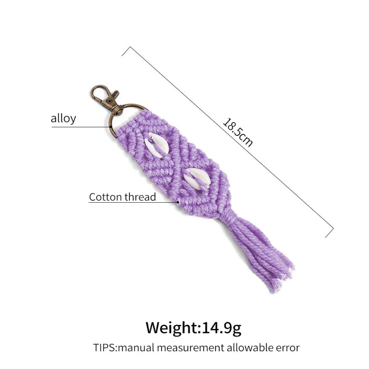 2 PCS Personality Creative Jewelry Pendant Bohemia Tassel Jewelry Pendant Hand-Woven Rope Knot Bag Keychain, Style:K68151