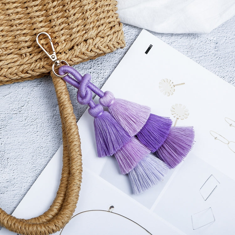 2 PCS Personality Creative Jewelry Pendant Bohemia Tassel Jewelry Pendant Hand-Woven Rope Knot Bag Keychain, Style:K68151