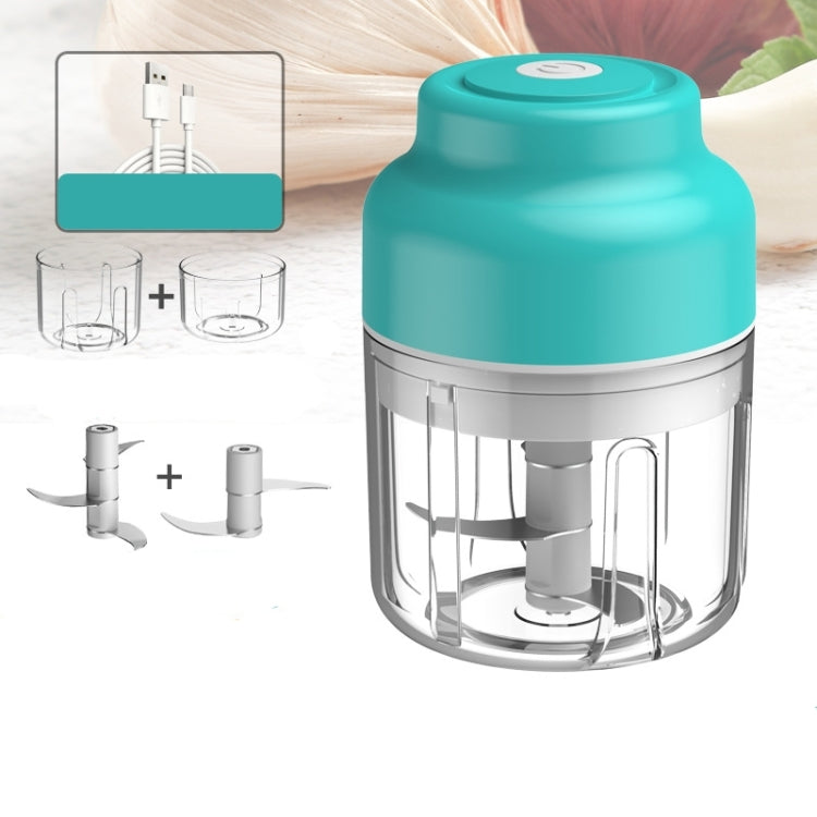 Wireless USB Charging Garlic Machine Baby Food Supplement Machine, Style:Cups of Minced Garlic + Minced Meat