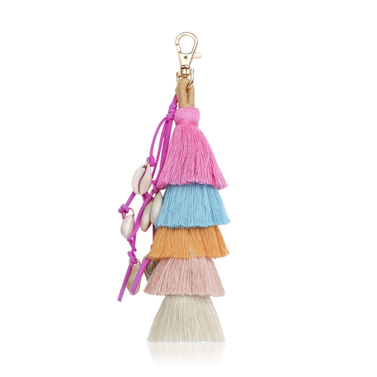2 PCS Tassel Keychain Shell Bag Pendant