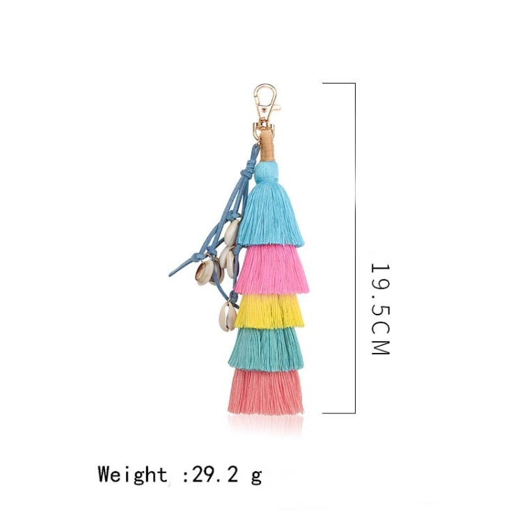 2 PCS Tassel Keychain Shell Bag Pendant