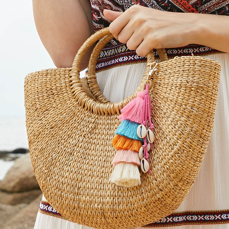 2 PCS Tassel Keychain Shell Bag Pendant