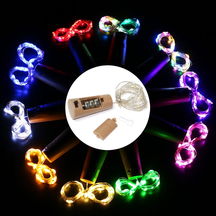 10 PCS LED Wine Bottle Cork Copper Wire String Light IP44 Waterproof Holiday Decoration Lamp, Style:1m 10LEDs