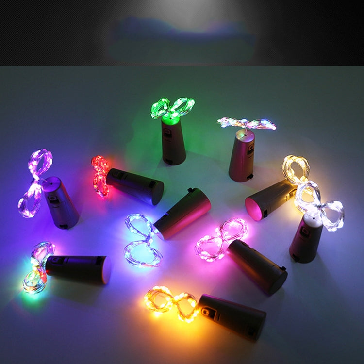 10 PCS LED Wine Bottle Cork Copper Wire String Light IP44 Waterproof Holiday Decoration Lamp, Style:1m 10LEDs