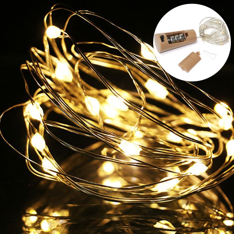 10 PCS LED Wine Bottle Cork Copper Wire String Light IP44 Waterproof Holiday Decoration Lamp, Style:2m 20LEDs