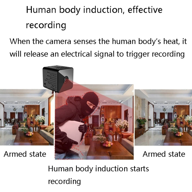 Q9H HD WiFi Mini DV Recorder Camera, Support Monitor Detection & Night Vision & Loop Recording & Human Body Infrared Induction & TF Card & Remote Monitoring