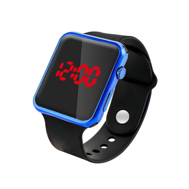 5 PCS Electroplating Shell Square Big LED Electronic Watch Student  Watch