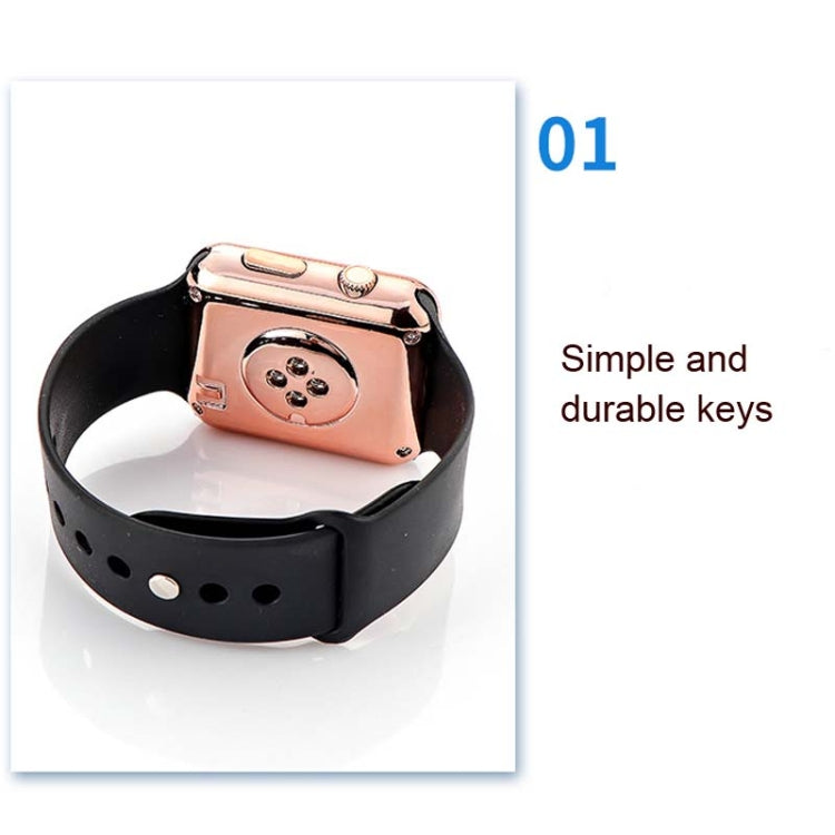 5 PCS Electroplating Shell Square Big LED Electronic Watch Student  Watch
