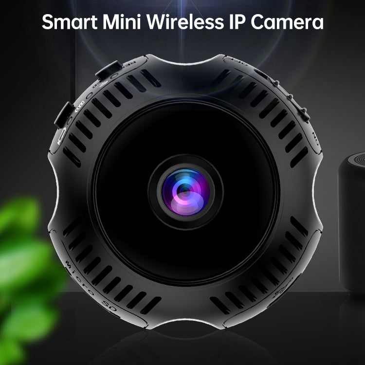 Driving Recorder Small Monitor Camera Sports Outdoor Wireless WIFI Night Vision HD Strap Camera without Memory Card(Black)