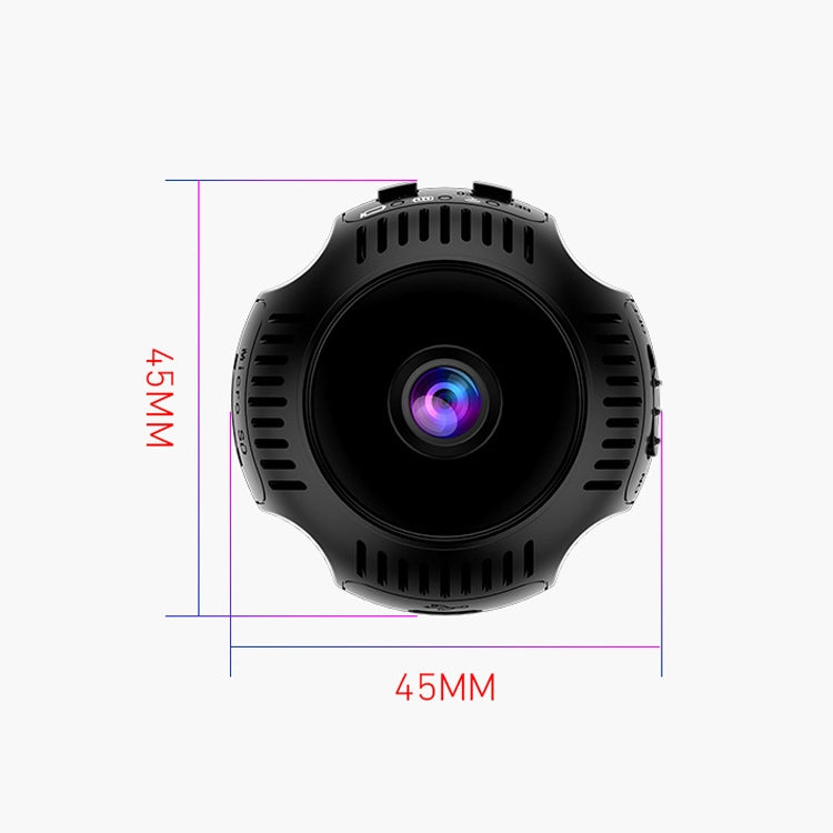 Driving Recorder Small Monitor Camera Sports Outdoor Wireless WIFI Night Vision HD Strap Camera without Memory Card(Black)