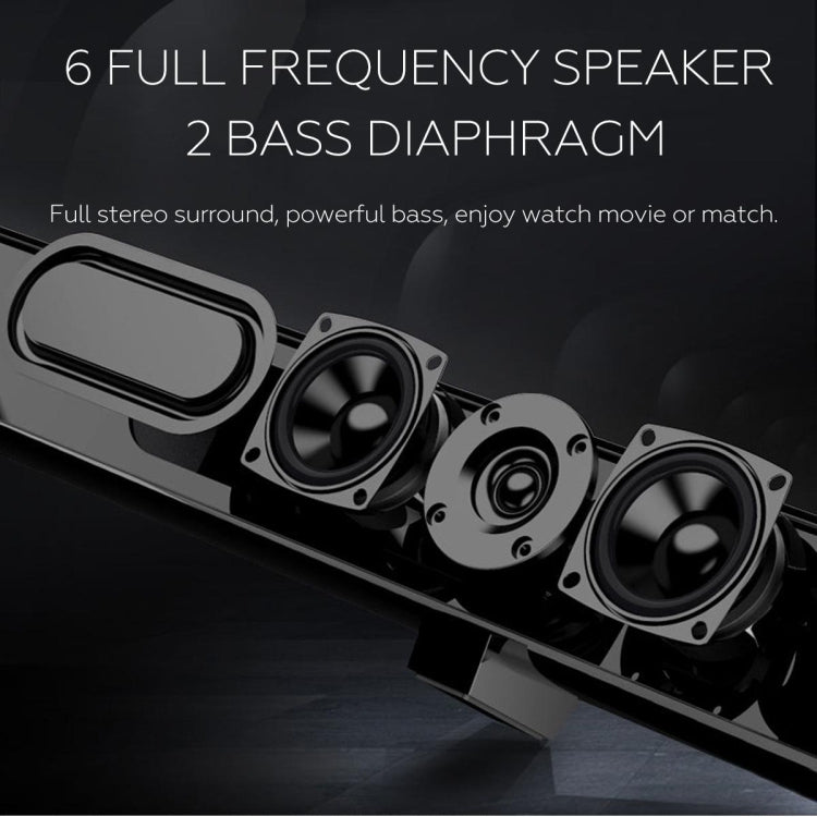 LP-1807 Echo Wall Home Theater Surround Stereo Speaker Soundbar, Plug Type:US Plug(Black)