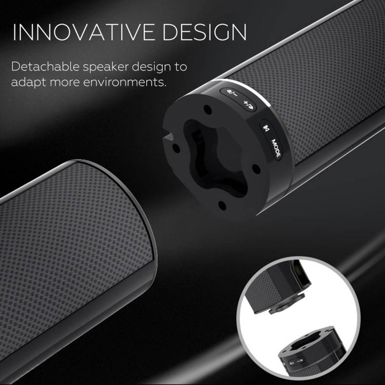 LP-1807 Echo Wall Home Theater Surround Stereo Speaker Soundbar, Plug Type:AU Plug(Black)