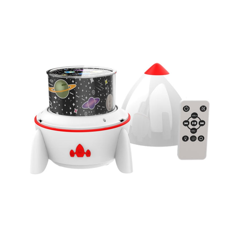Rocket Projector Lamp Romantic Starry Sky Projector Lamp Rotating Gypsophila Birthday Gift, Style:Remote Control Ver.