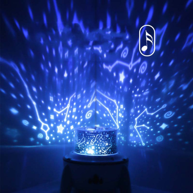 Rocket Projector Lamp Romantic Starry Sky Projector Lamp Rotating Gypsophila Birthday Gift, Style:Remote Control Ver.