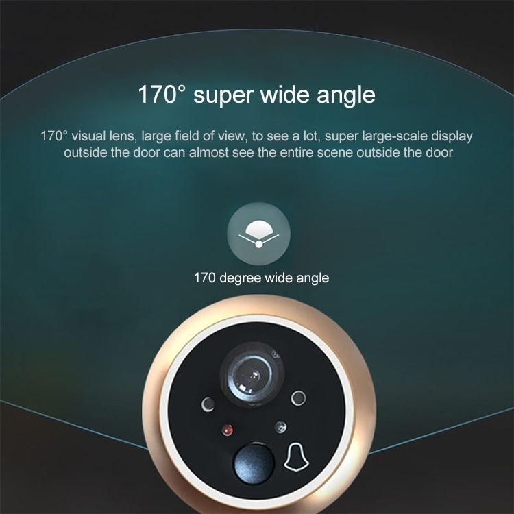 Peephole Door Camera 4.3 Inch Color Screen With Electronic Doorbell LED Lights Video Door Viewer Video-eye Home Security