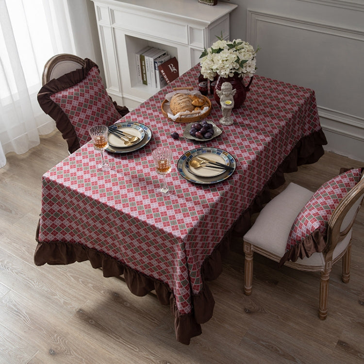 Hotel Home Dining Table Retro Cotton Tablecloth, Size: 140x220cm