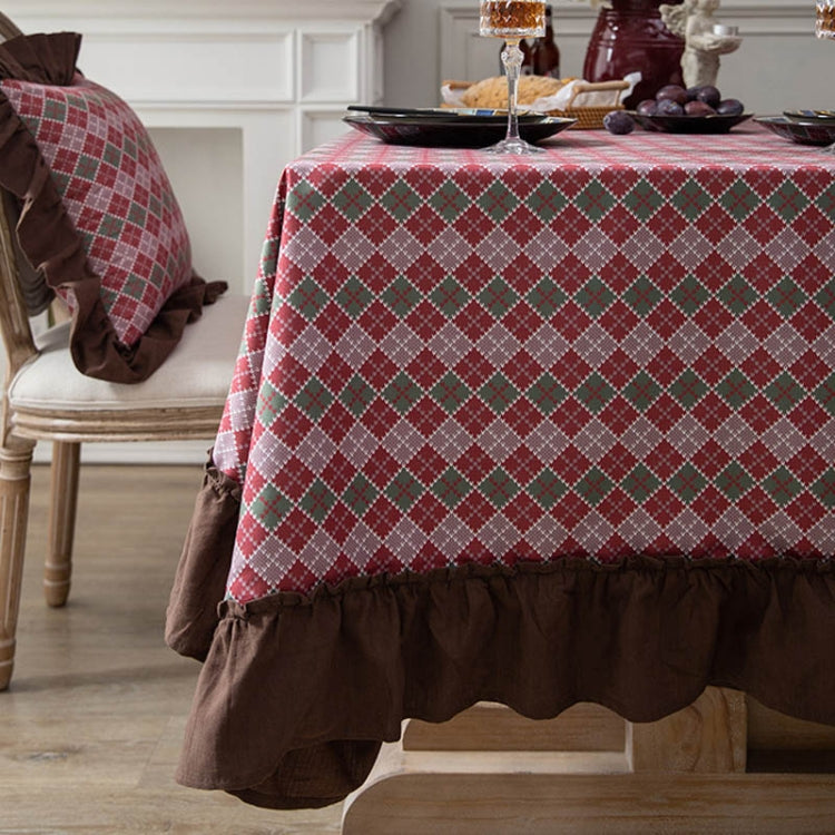 Hotel Home Dining Table Retro Cotton Tablecloth, Size: 140x220cm