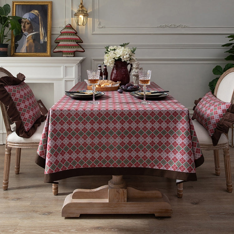 Hotel Home Dining Table Retro Cotton Tablecloth, Size: 140x220cm