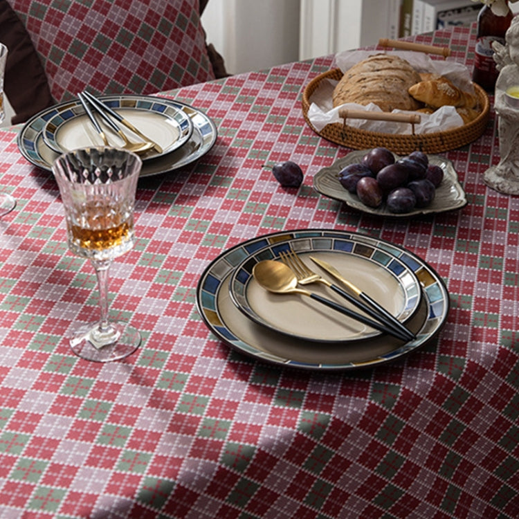 Hotel Home Dining Table Retro Cotton Tablecloth, Size: 140x220cm