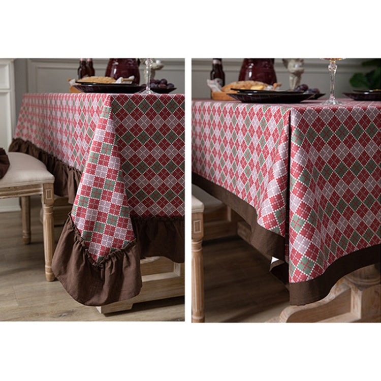 Hotel Home Dining Table Retro Cotton Tablecloth, Size: 140x220cm