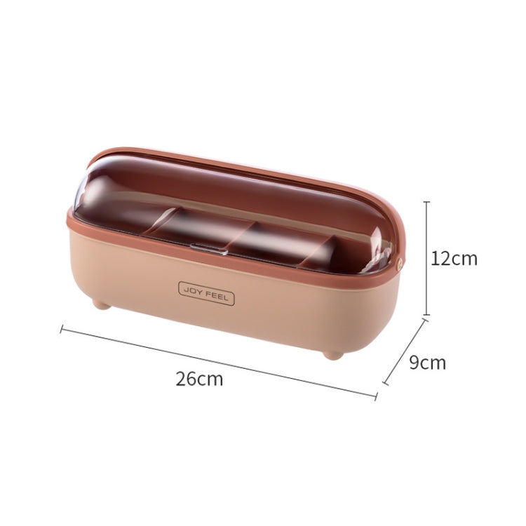 Kitchen Four Grid Split Seasoning Box  Sugar MSG Seasoning Box, Specification: Seasoning Box (Pink)