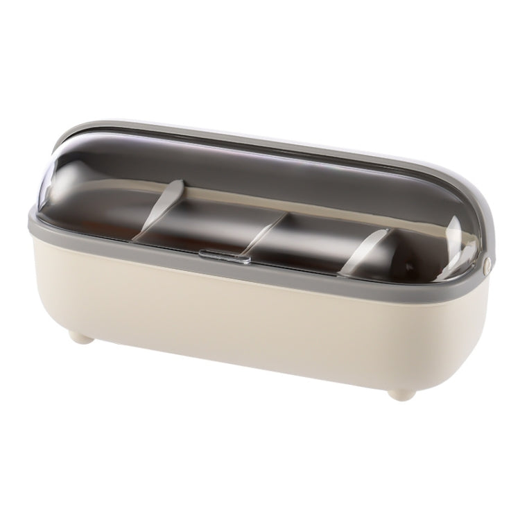 Kitchen Four Grid Split Seasoning Box  Sugar MSG Seasoning Box, Specification: Seasoning Box (White)