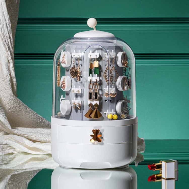Jewelry Earring Display Stand Earring Necklace Large Capacity Jewelry Storage Box, Specification:  Five-layer Rotating  Inner Core